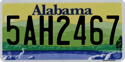 AL license plate 5AH2467