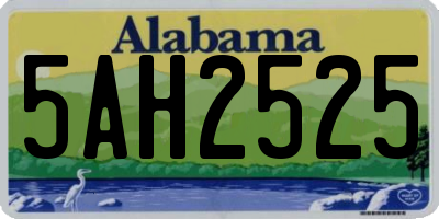 AL license plate 5AH2525