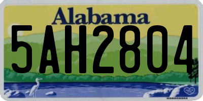 AL license plate 5AH2804