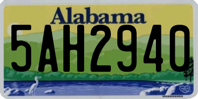 AL license plate 5AH2940