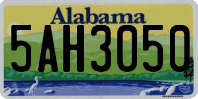 AL license plate 5AH3050
