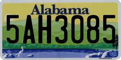 AL license plate 5AH3085