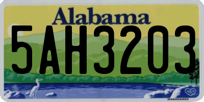AL license plate 5AH3203