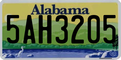AL license plate 5AH3205