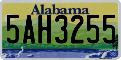 AL license plate 5AH3255