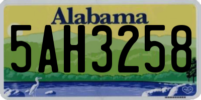 AL license plate 5AH3258