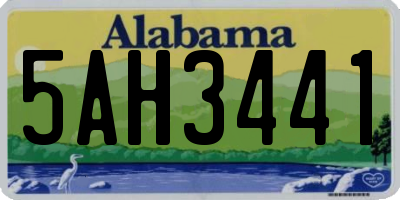 AL license plate 5AH3441