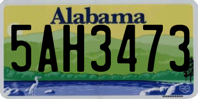 AL license plate 5AH3473