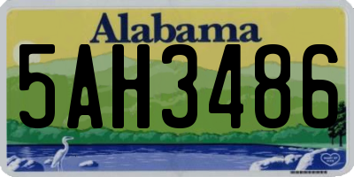 AL license plate 5AH3486