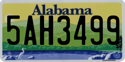AL license plate 5AH3499