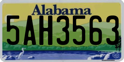 AL license plate 5AH3563
