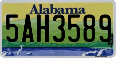 AL license plate 5AH3589