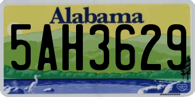 AL license plate 5AH3629