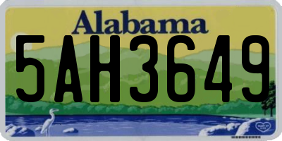 AL license plate 5AH3649