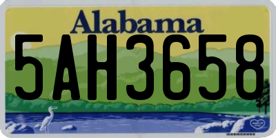 AL license plate 5AH3658