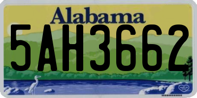 AL license plate 5AH3662