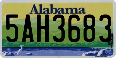 AL license plate 5AH3683