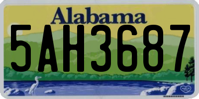 AL license plate 5AH3687