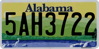 AL license plate 5AH3722