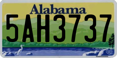 AL license plate 5AH3737