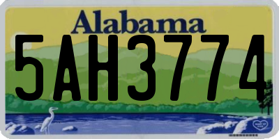 AL license plate 5AH3774