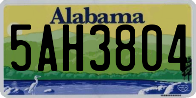 AL license plate 5AH3804