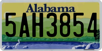 AL license plate 5AH3854