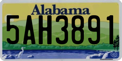 AL license plate 5AH3891