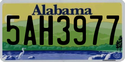 AL license plate 5AH3977