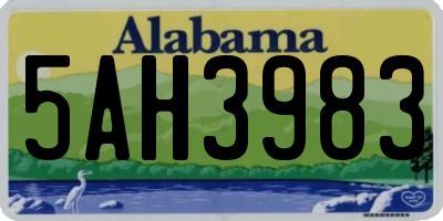AL license plate 5AH3983