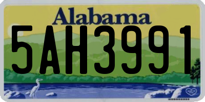 AL license plate 5AH3991