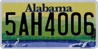 AL license plate 5AH4006