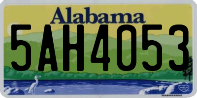 AL license plate 5AH4053