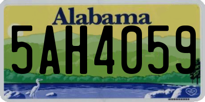 AL license plate 5AH4059