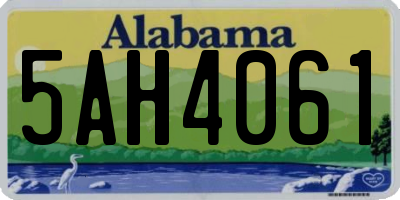 AL license plate 5AH4061