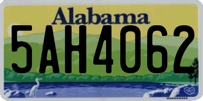 AL license plate 5AH4062
