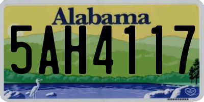 AL license plate 5AH4117