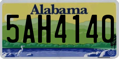 AL license plate 5AH4140