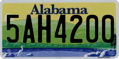 AL license plate 5AH4200