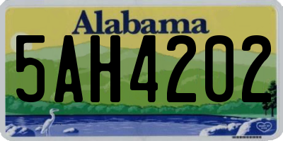 AL license plate 5AH4202