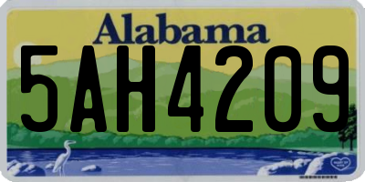 AL license plate 5AH4209