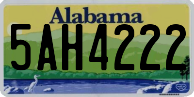 AL license plate 5AH4222