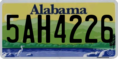 AL license plate 5AH4226