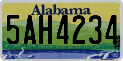 AL license plate 5AH4234