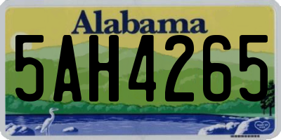 AL license plate 5AH4265