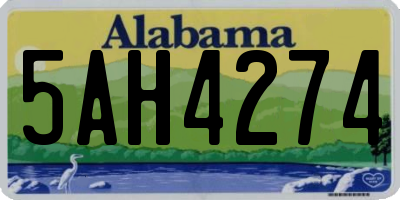 AL license plate 5AH4274