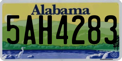 AL license plate 5AH4283