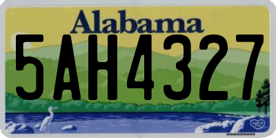 AL license plate 5AH4327