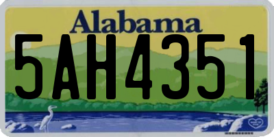 AL license plate 5AH4351