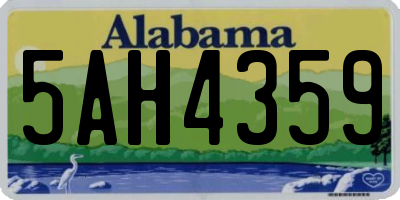 AL license plate 5AH4359
